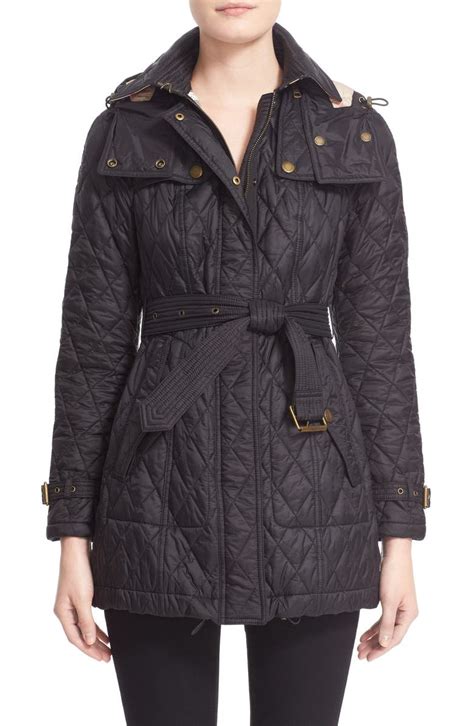 burberry quilted long coat with hood|Burberry quilted jacket nordstrom.